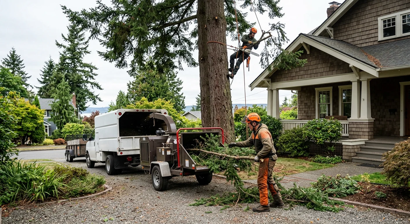 Cleared yard after professional brush removal in Edmonds