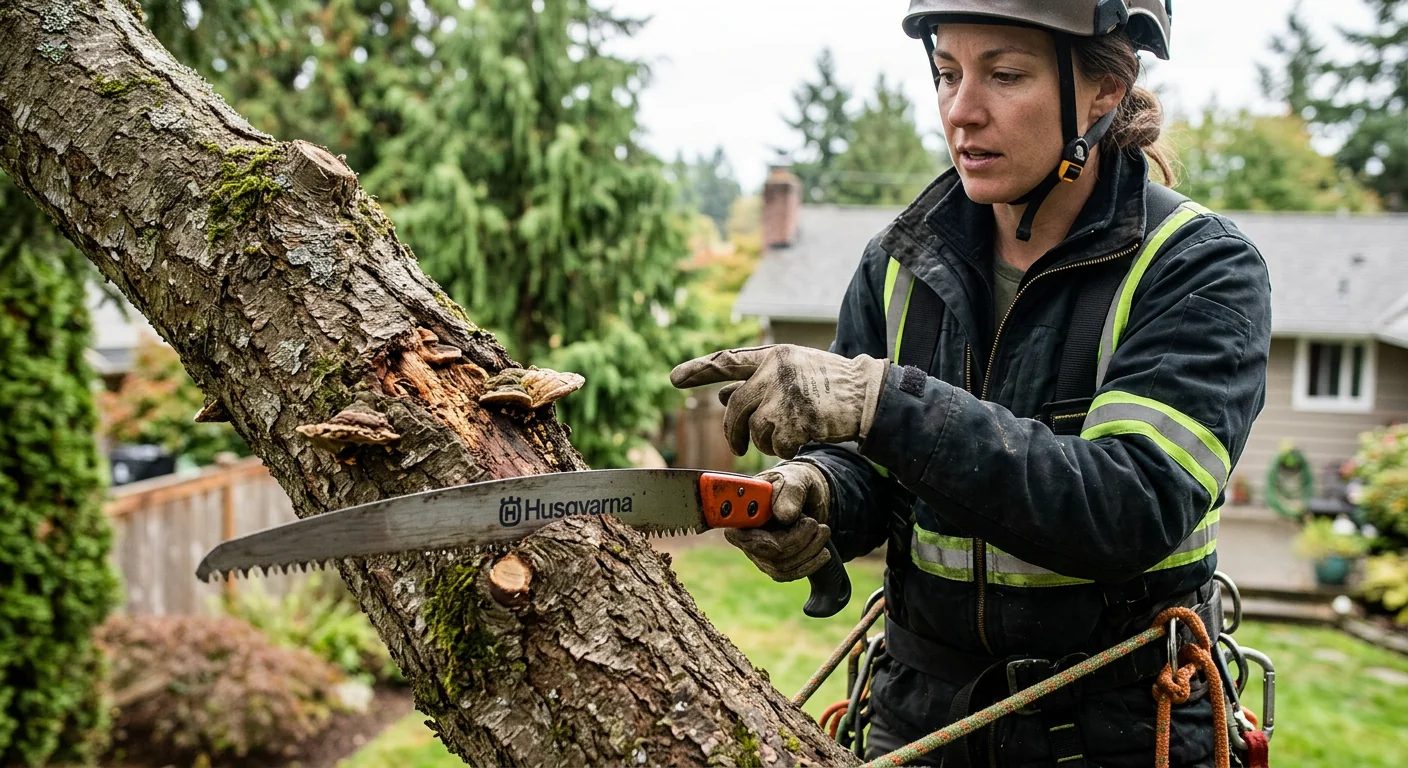 Arborist checking root flare depth before backfilling a planting hole